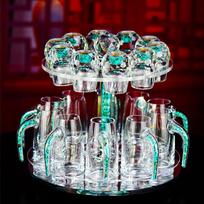 Crystal Glass Decanter and Wine Cup Set