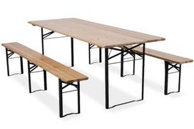 Sulankstomas alaus stalo ir 2 suolų komplektas, 177 cm