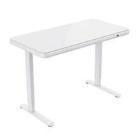 Aukščio reguliuojamas rašomasis stalas Home4you ERGO FIT 122x62 cm, baltas, elektrinis, modernus, metalinis