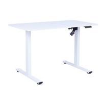 Aukščio reguliuojamas stalas Home4you ERGO FIT 120x68cm baltas modernus elektrinis