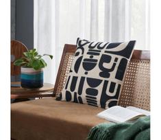 Eglo 420307 - Dekoratyvinė pagalvėlė CHEVERY 45x45 cm kreminė/juoda