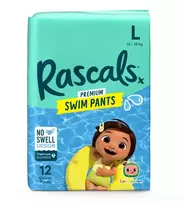 RASCALS maudymosi sauskelnės-kelnaitės COCOMELON, L dydis, 13-18 kg., 12 vnt., 93716
