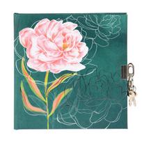 Užrašų knygutė GOLDBUCH 44414 Peony su spynele| 17x17| 96 psl|balti lapai