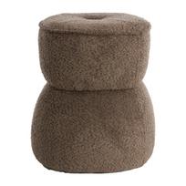 Iš boucle pufas rudos spalvos Leyla – Light & Living