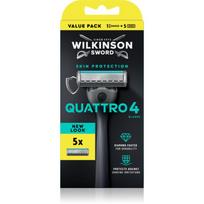 Wilkinson Sword Quattro skutimosi mašinėlė + atsarginiai peiliukai