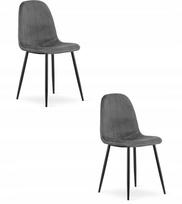 Leobert Fotelis PADVA - aksomas tamsiai gray / juodos kojos x 2 | 5903332023998 | 5903332023998