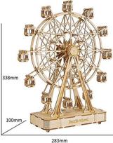 Robotime Technology ROBOTIME Medinis 3D dėlionės modelis Vėjo malūnas su muzikiniu mechanizmu | 6946785112825 | 6946785112825