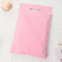 rožiniai kurjeriniai vokai su rankena 260 x 350 + 70 mm, 50 vnt.