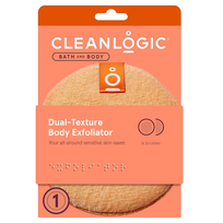 Cleanlogic Kūno šveitimo kempinė Dual Texture Body Exfoliator Coral