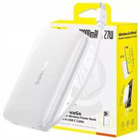 BASEUS magnetinis „Powerbank“ QI2 10000mAh 27W USB-C su integruotu greitojo įkrovimo laidu