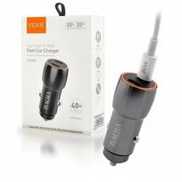 Greitas automobilinis įkroviklis 30W 2xUSB QC 3.0 cigarečių degiklio skirstytuvas galingas