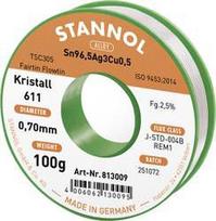 Lydmetalis Sn96.5Ag3Cu0.5 0.7mm 100g su fliusu Kristall 611 TSC305 Fairtin Stannol