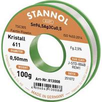Lydmetalis Sn96.5Ag3Cu0.5 0.5mm 100g su fliusu Stannol