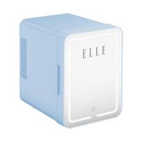 ELLE 4L mini šaldytuvas su LED veidrodėliu makiažui, mėlynas