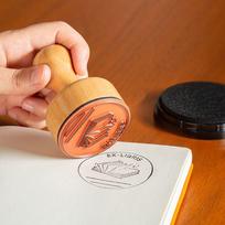 Kikkerland - Ex-Libris Book Stamp - Stamp diameter: 2.25 inches, Ink pad diameter: 3.25 inches, Ink pad height: 0.75 inches