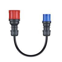 go-e Adapter for Gemini flex 11 kW, red CEE three-phase 16A  blue CEE 16A (black, 30cm)