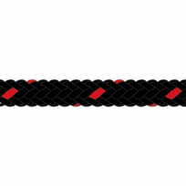 Virvė GLEISTEIN Caribic 5mmX100m Black/red