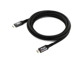Equip USB-C 4.0 to C Gen2x2 Cable, 100W PD, Stainless Steel, 2.00m, Black