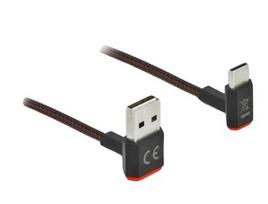 Delock USB-A 2.0 connector to USB-C connector bent 0.5m SW