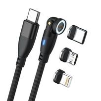 Realpower Magnetic cable 100 Watt, 1m, black with Adapters