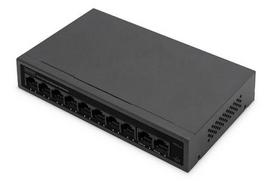 Digitus Switch 8+2Port 10/100 30W FE PoE Unmanaged schwa