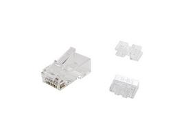 Equip Cat6a unshielded RJ45 connector, 100pcs, transparent.