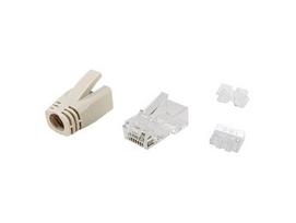 Equip Cat6a unshielded connector set RJ45 100pcs transparent polybag