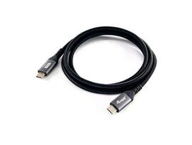 Equip USB-C 4.0 to C Gen3 Cable, 240W PD, Stainless Steel, 2.00m, Black