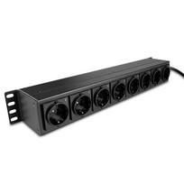 Lindy PDU 1.5U 8-way Schuko outlets, Horizon switches.