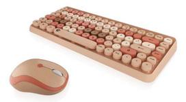KEYSONIC Mini Keyboard Mouse Wireless Set KSKM-5200M-RF DE Beige