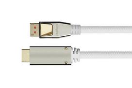 Python DisplayPort 1.4 and HDMI 2.0 cable, nylon, white, 3m
