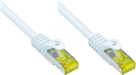 Good Connections Ethernet patch cable, Cat.7, solid core, white, 0.5m