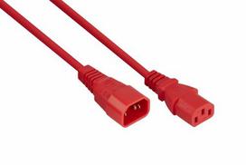 Kabelmeister Cold device extension C14 to C13 socket red 1m