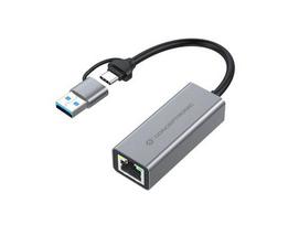 Conceptronic USB-C/A3.0 to Gigabit Ethernet Adapter, 5Gbps, 0.18m, gray