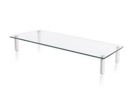 Equip Monitor stand with glass table, 20Kg, black, retail