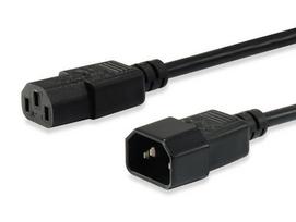 Equip Cold device cable IEC C14 to IEC C13, 1.80m, PVC, polybag