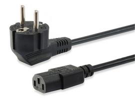 Equip Power cable CEE 7/7 90°-C13 St/Bu black 1.80m PVC poly bag