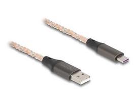 Delock USB 2.0 Type-A to USB Type-C cable with RGB lighting