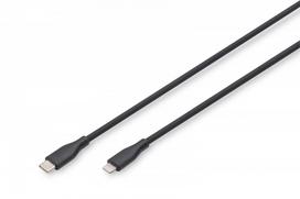 Digitus USB 2.0 Type C-Lightning Silicone 1m MFI black