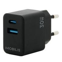 Mobilis Wall Charger 30W - 1 USB A + 1 USB C - GaN
