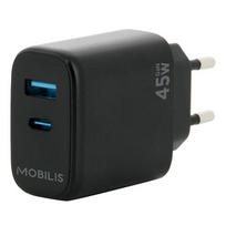Mobilis Wall Charger 45W - 1 USB A + 1 USB C - GaN