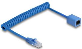 Delock RJ45 spiral cable connector to socket Cat.6 UTP 0.6-1.2m