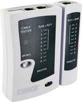 Schwaiger Ethernet cable tester RJ45/RJ11 White