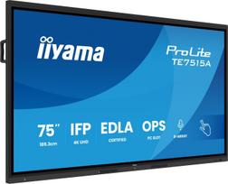 Iiyama 189.3cm (75") TE7515A-B1AG 16:9 M-Touch 2xHDMI+2xUSB-C (Shipping by post)
