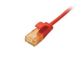 Equip Cat6A SlimFlex U/UTP 3.00m red LSZH 2xRJ45 Polybeutel patch cable