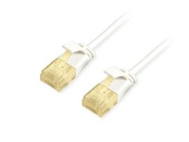 Equip Cat6A SlimFlex U/UTP 0.50m white LSZH 2xRJ45 polyethylene bag