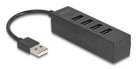 Delock USB Hub 4 Port USB 2.0 with 4 x USB Type-A connectors, black