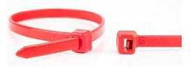 WKK Red plastic cable ties 200x3.6mm, 100 pieces.