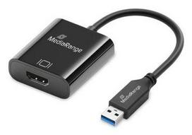 MediaRange USB-A to HDMI Audio and Video Converter, 20cm black