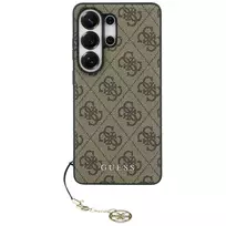 GUESS 4G Classic Logo Charm phone case with MagSafe support for Samsung Galaxy S26 Ultra (S948) brown
